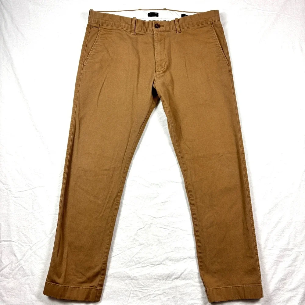 J Crew Flex Slim Fit Chino Pants Camel Brown Mens‎ W36 L30